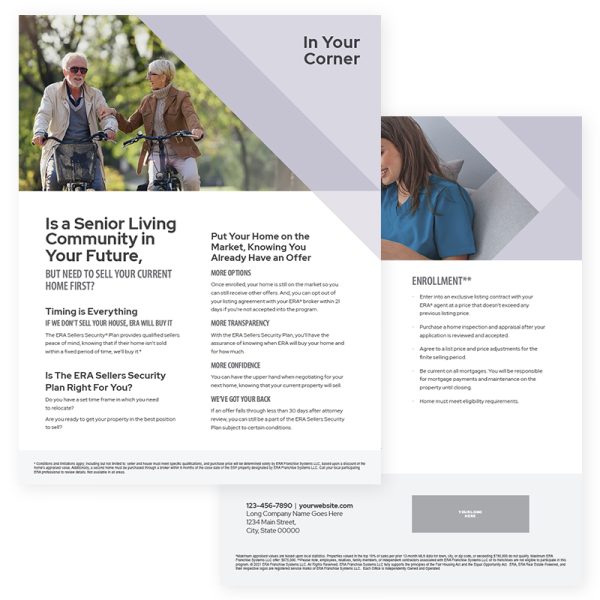 Seller Security Plan  Flyer - Broker - Senior Living - P