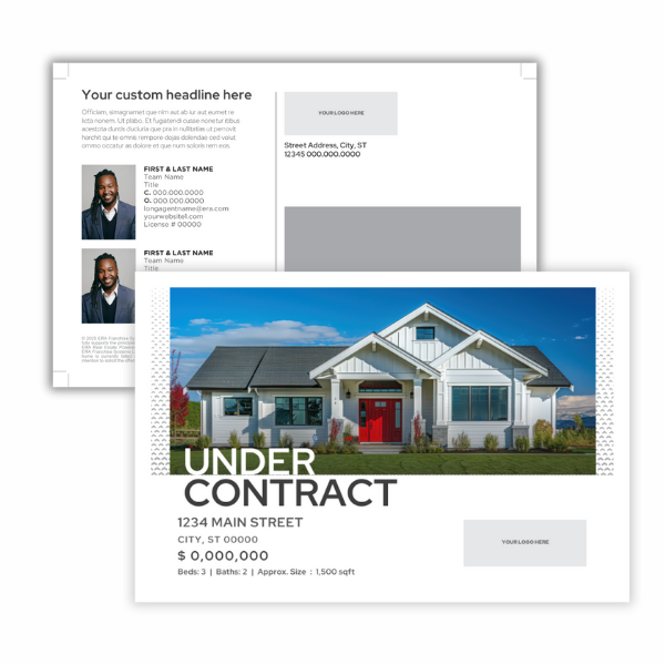 Under Contract Postcard- 2 Agents- Powered By