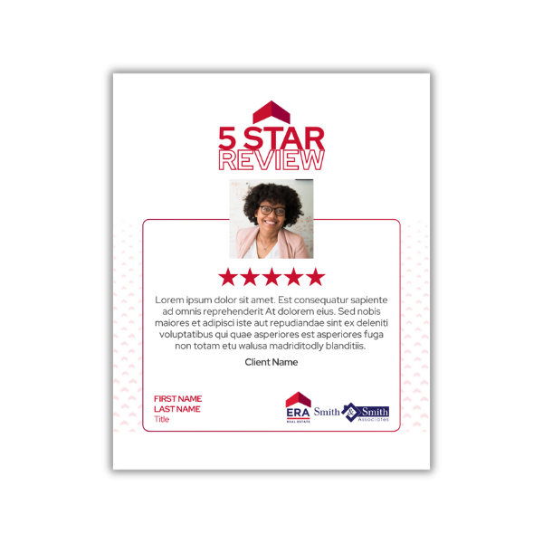 Client Testimonial Template- 5 Stars w/ Headshot and Testimonial