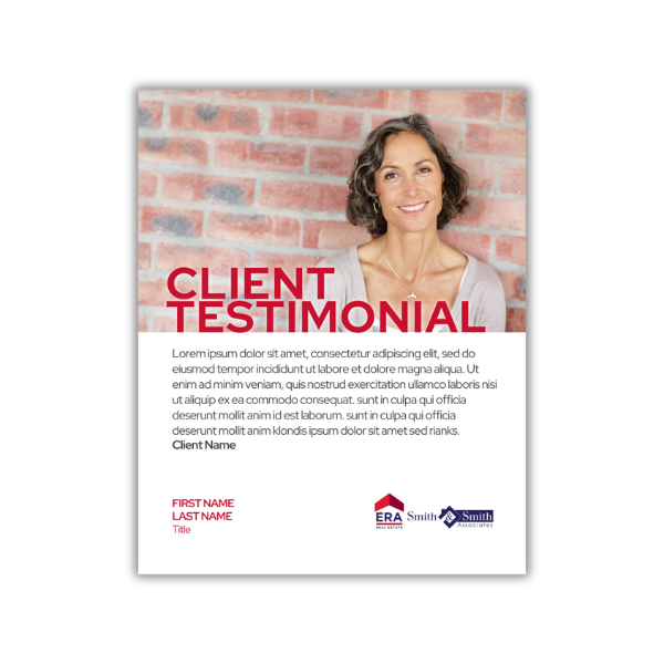 Client Testimonial Template- Full Bleed Headshot and Bold Heading