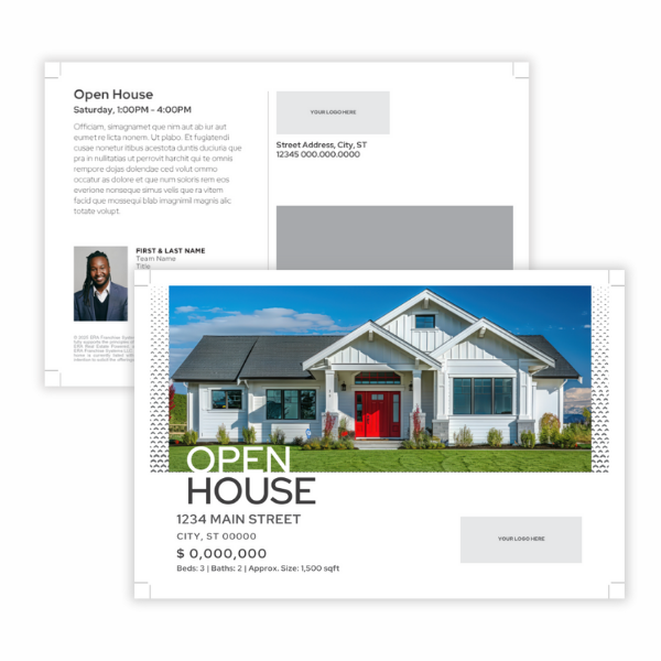 Open House Postcard- 1 Agent- Powered By