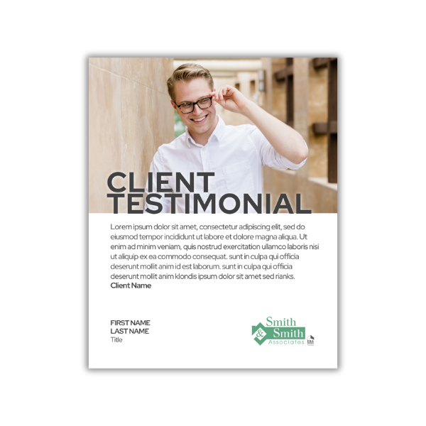 Powered By Client Testimonial- Bold Headline and Headshot