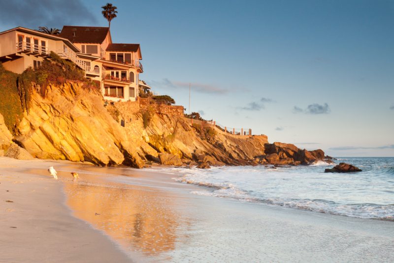 Beach with a House at the Top