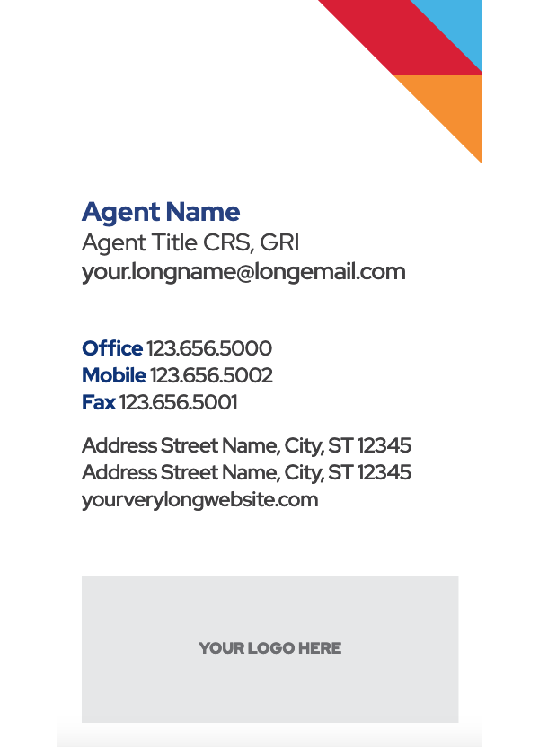 Business Cards Vertical Option 1