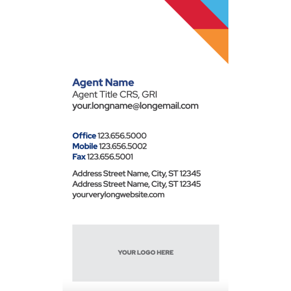 Business Cards Vertical Option 1