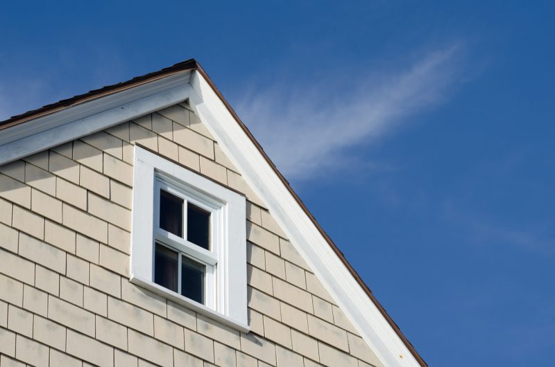 Top View of a Property with a Window and Blue Sky