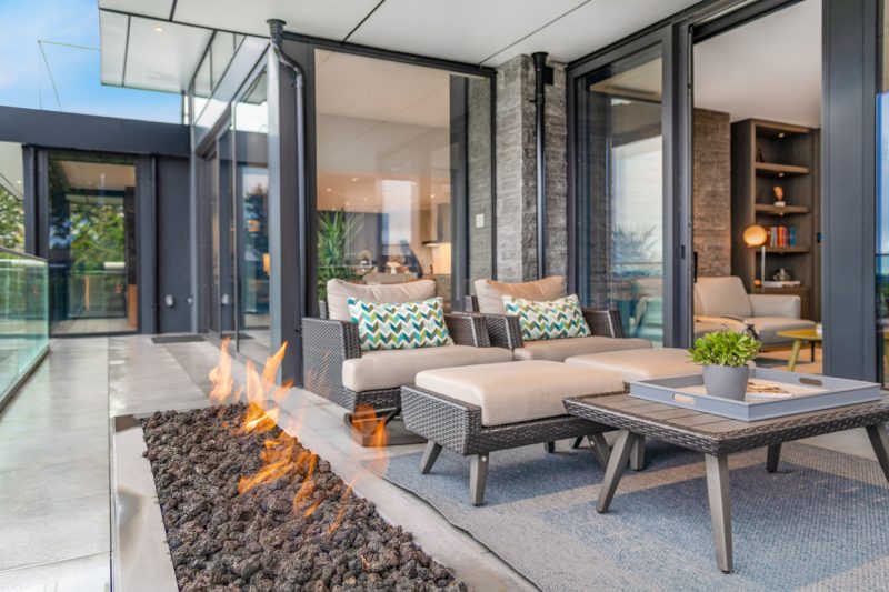 Close Up Firepit and Terrace Sofas