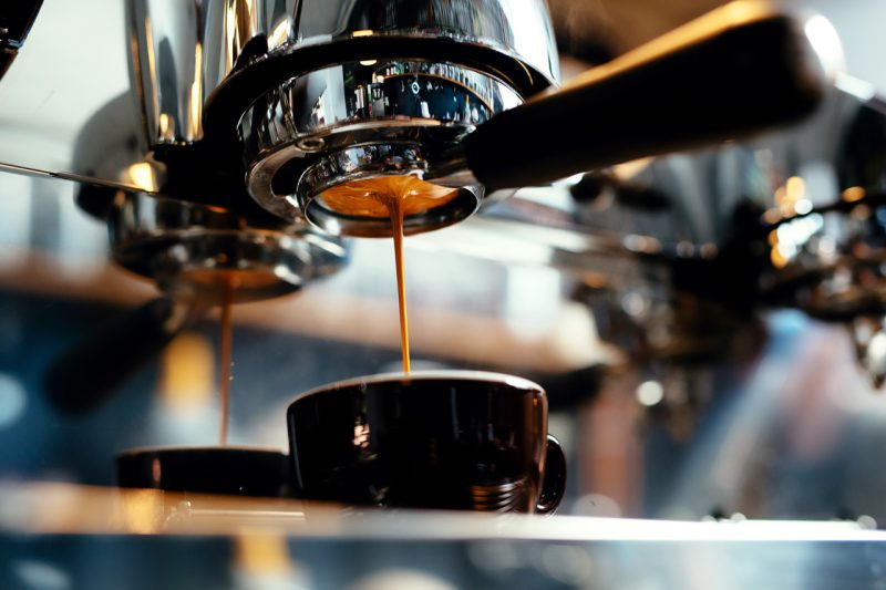 Coffee Maker Preparing Espresso