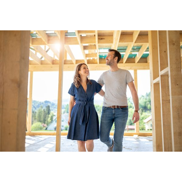 Couple Inside Construction Home