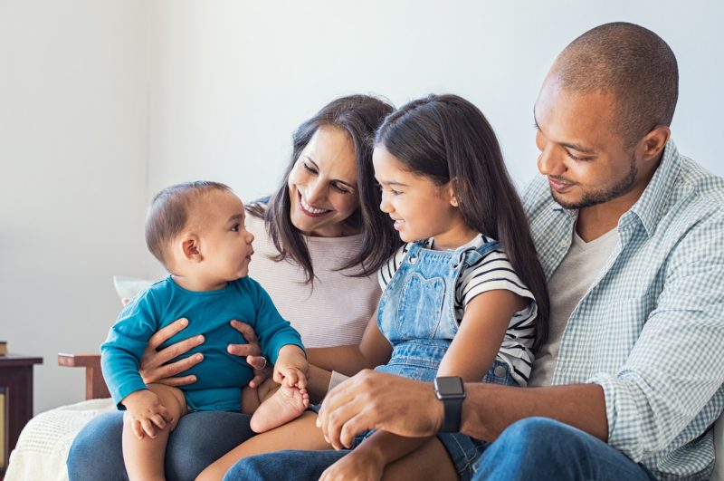 Family with Toddler and Baby