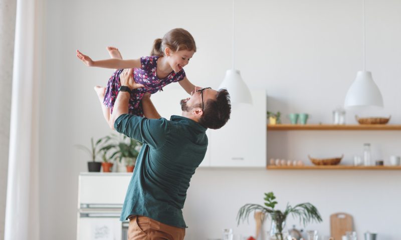 Father and Daughter Playing