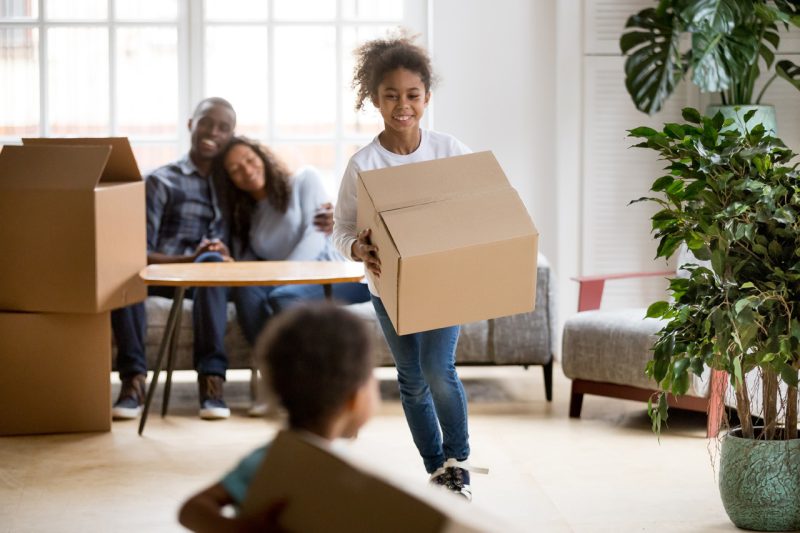 Happy Family Moving In