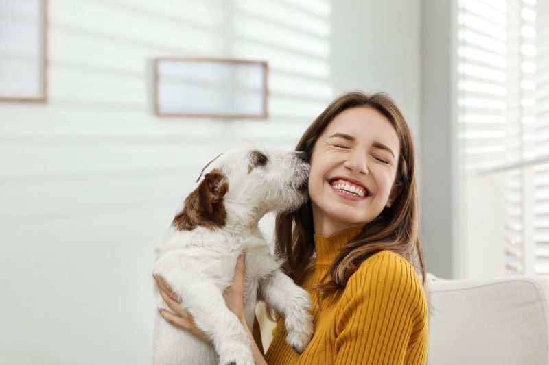 Happy Woman with Dog