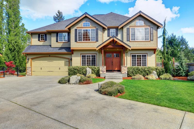 Luxury House with Blue Sky