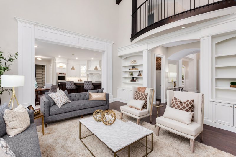 Luxury Living Room Space with Second Floor