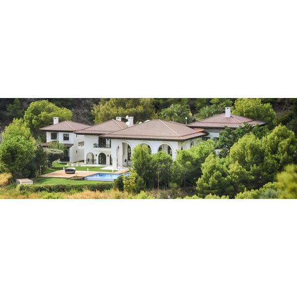 House with a Pool Surrounded by Trees