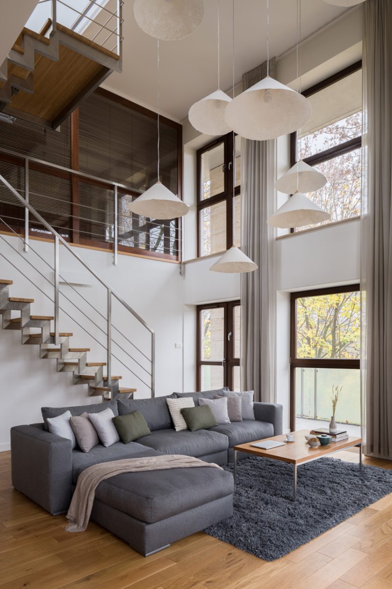 Living Room Space with Stairs