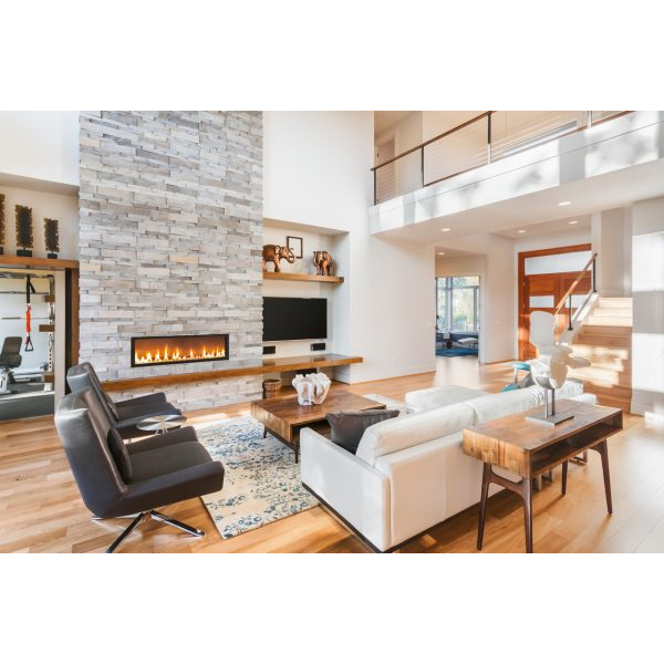 Luxury Living Room with Modern Fireplace