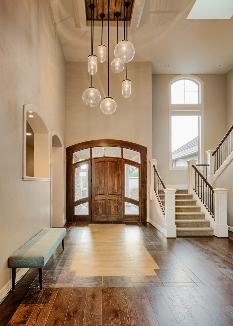 Luxury House with Wooden Floor and Stairs