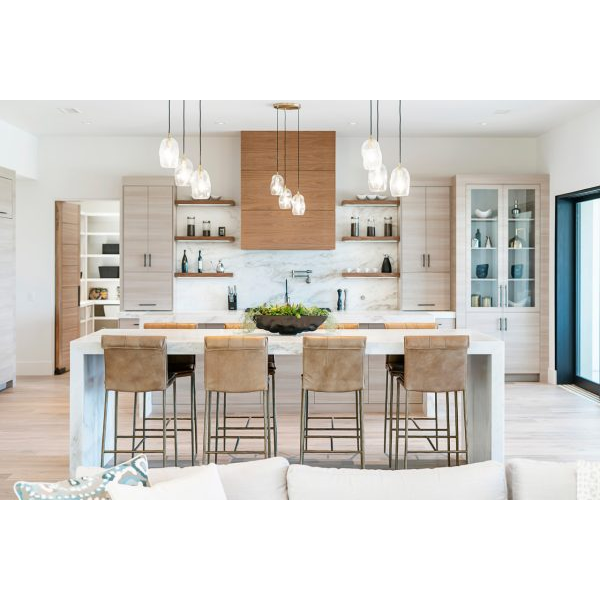 Luxury Kitchen Bar with Oak and Beige