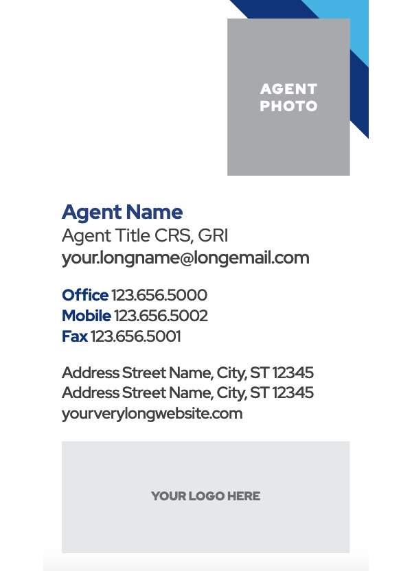 Business Cards Vertical Option 2