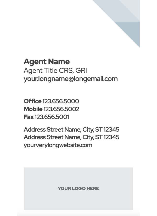 Business Card Vertical Option 1 P