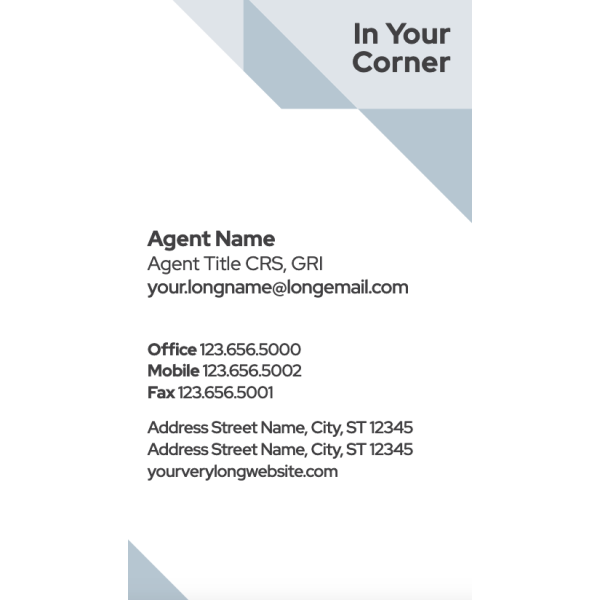 Business Card Vertical Option 4 P