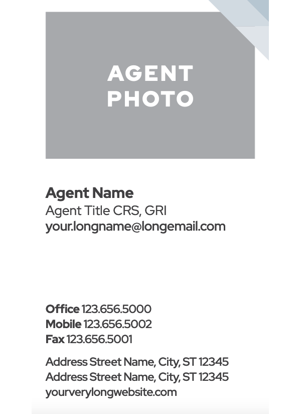 Business Card Vertical Option 5 P