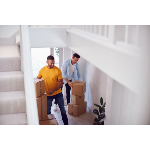 Men Moving in with Boxes