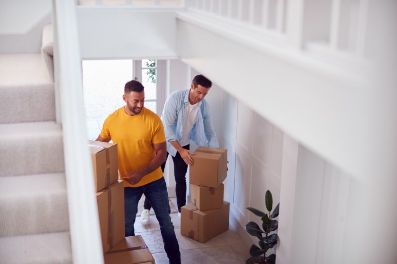 Men Moving in with Boxes