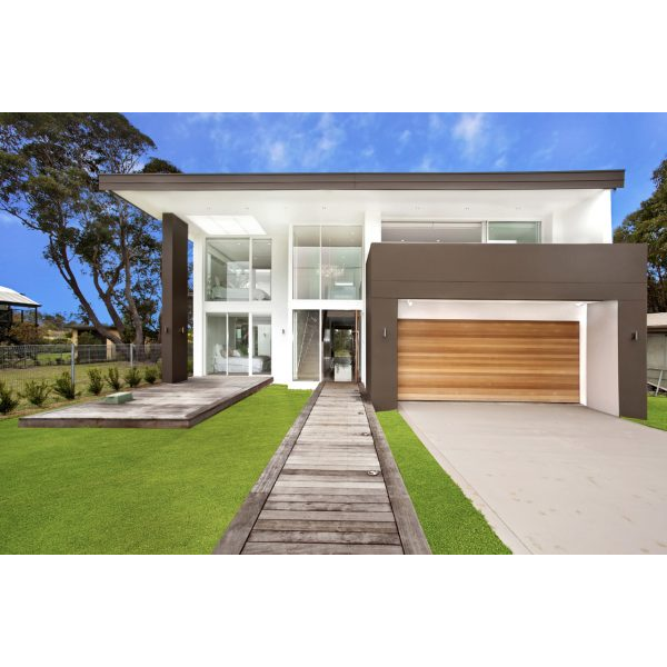 Minimalist House with Wooden Door