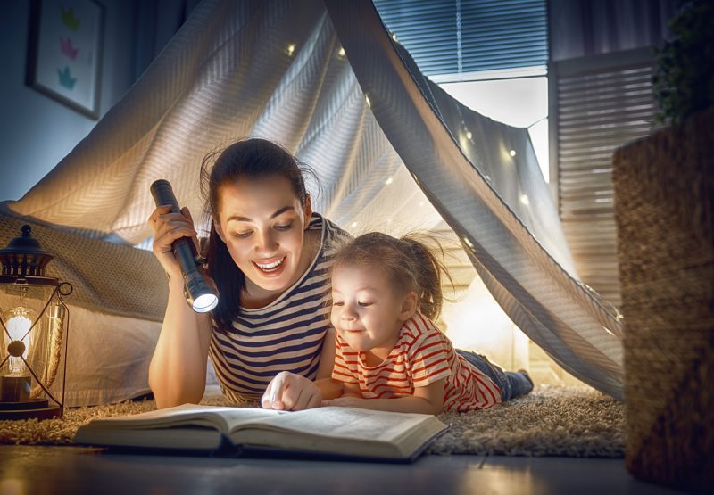 Mother and Daughter Reading a Book