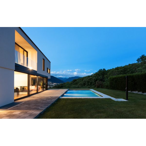 Luxury House with Pool at Night