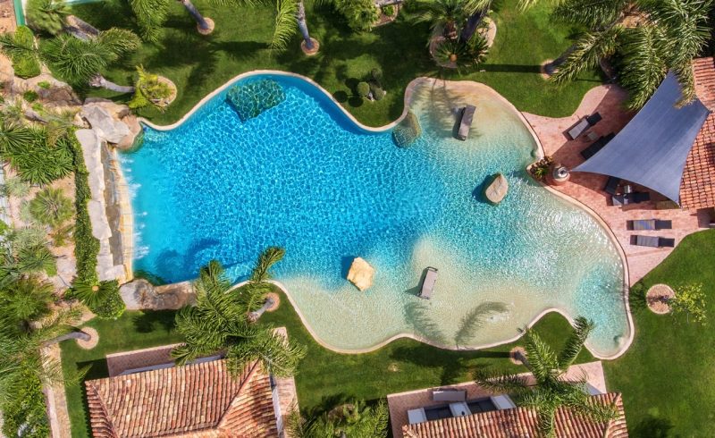 Aerial View of Luxury Pool