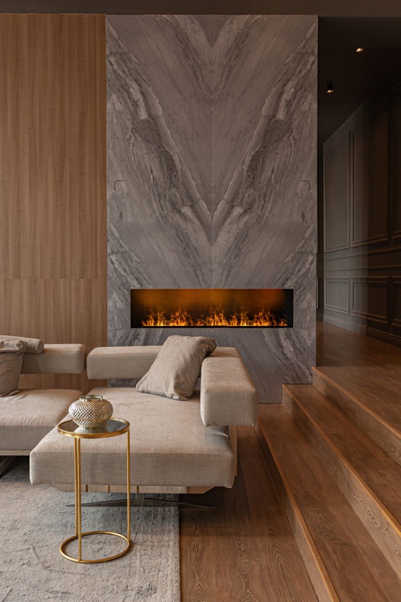 Luxury Fire Place and Sofa