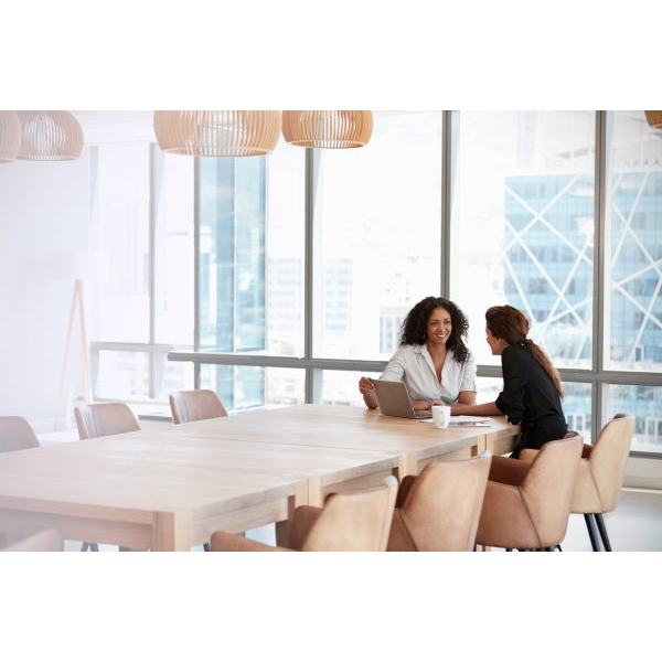 Two Woman Working in an Meeting Room in the City