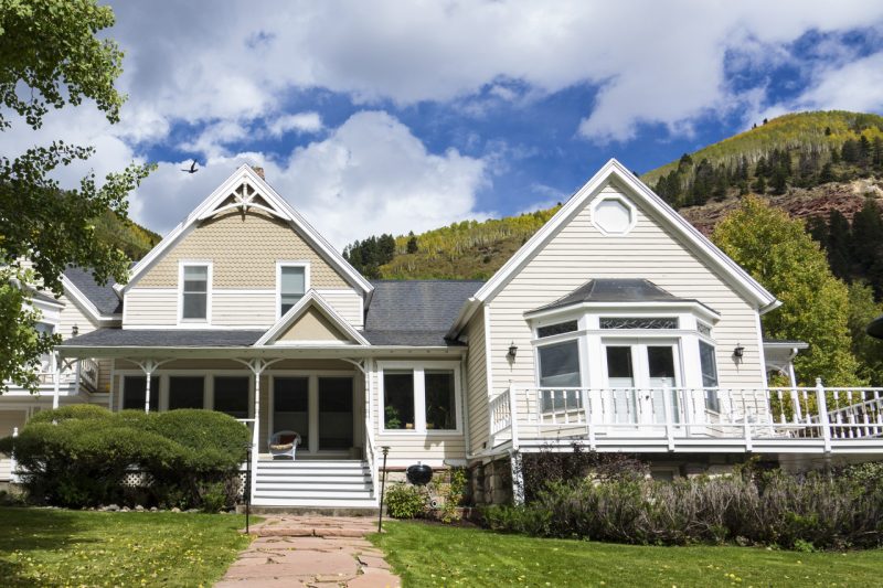 White North American House in the Country