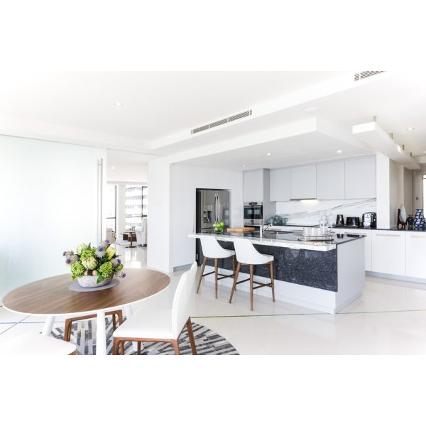 Luxury White Kitchen and Lunch Table