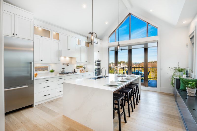 White Kitchen with Terrace