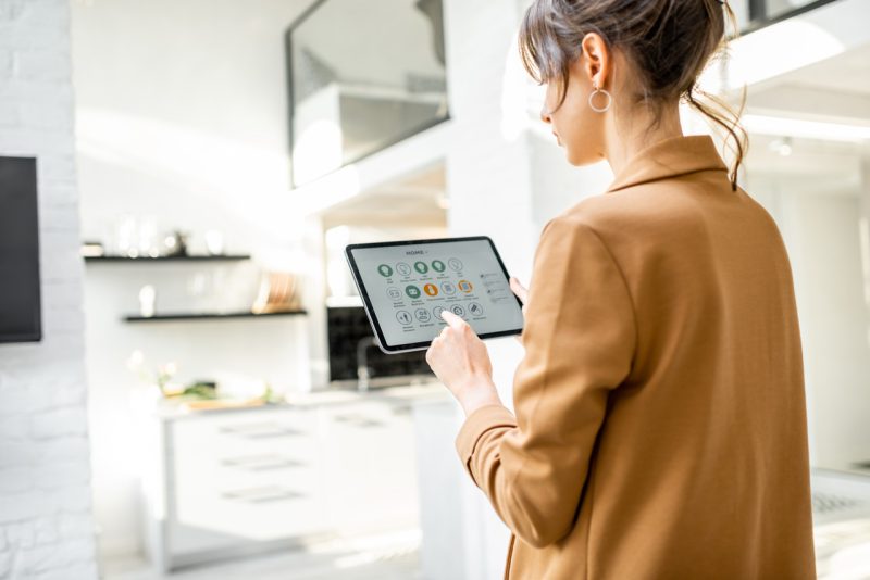 Woman with Tablet for Smart House