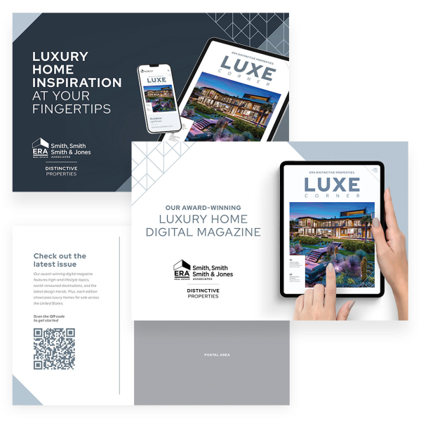 Luxe Corner Postcard With QR Code